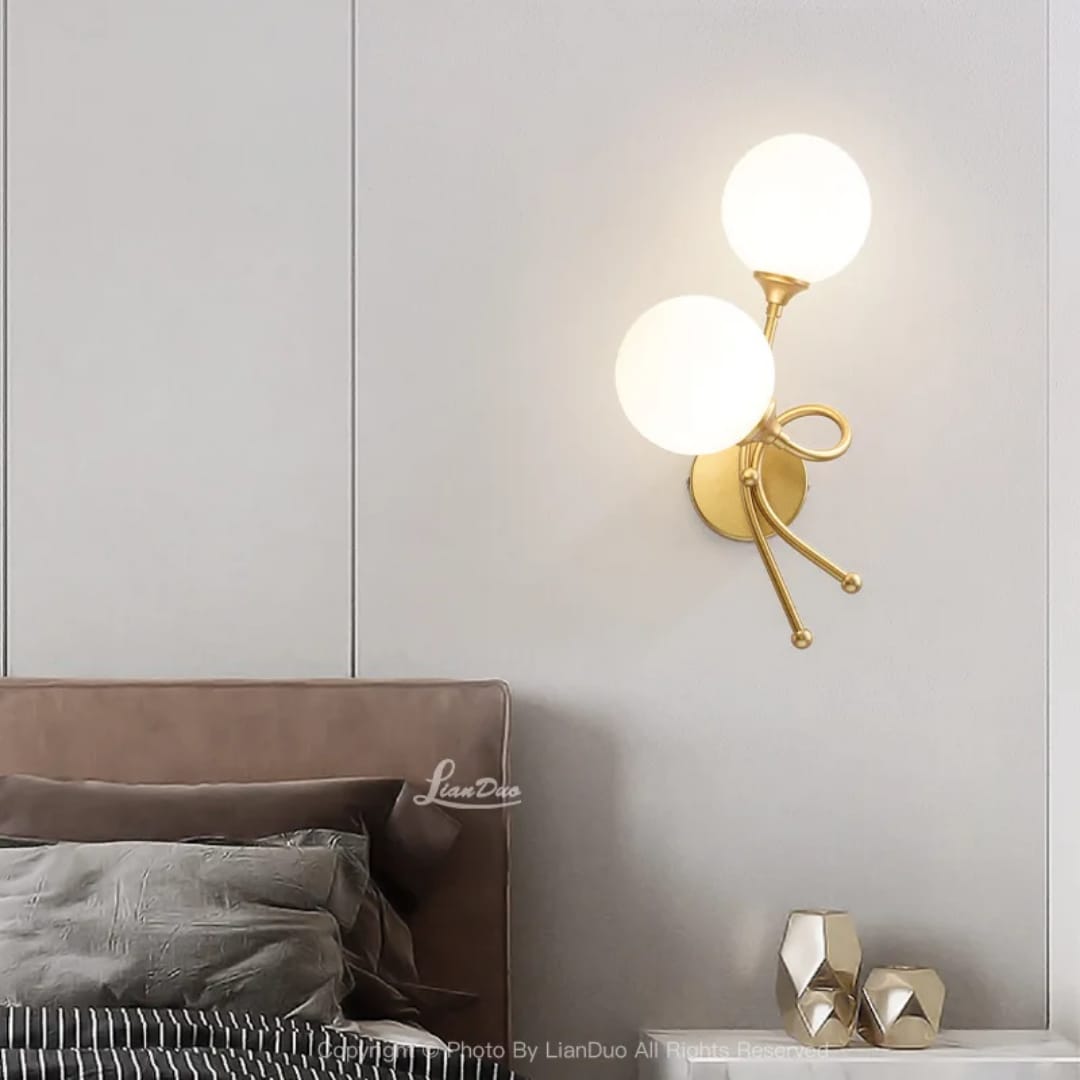 Luna Bloom Double Globe Wall Light