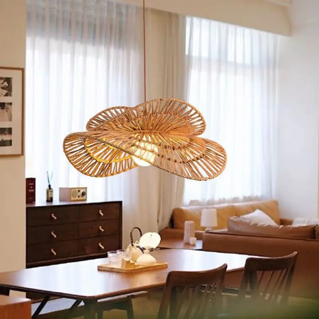 Soleil Rattan Pendant Light.