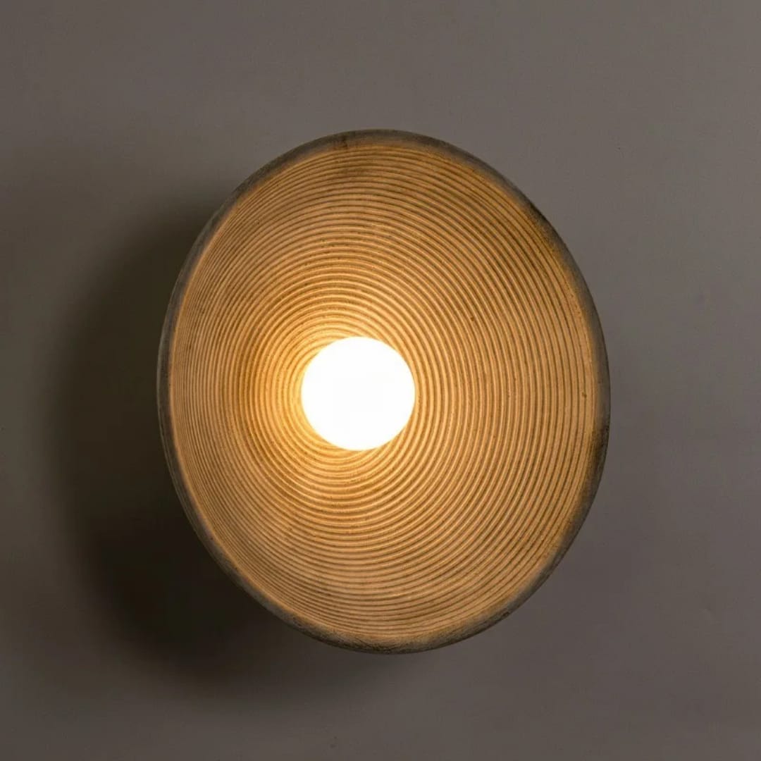 Textured Glass Dome Wall Light