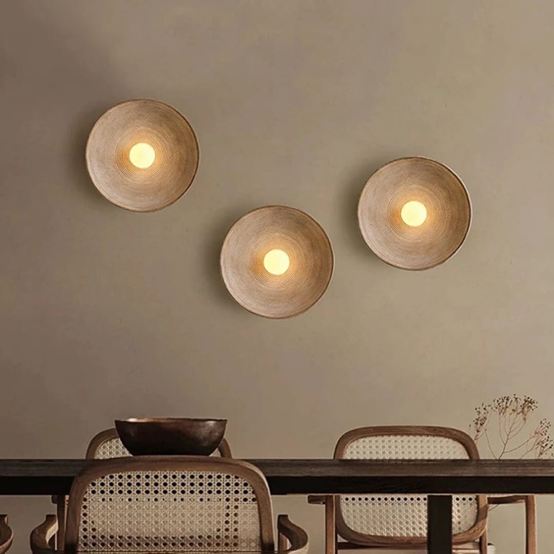 Textured Glass Dome Wall Light