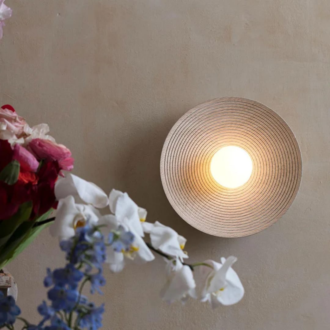 Textured Glass Dome Wall Light