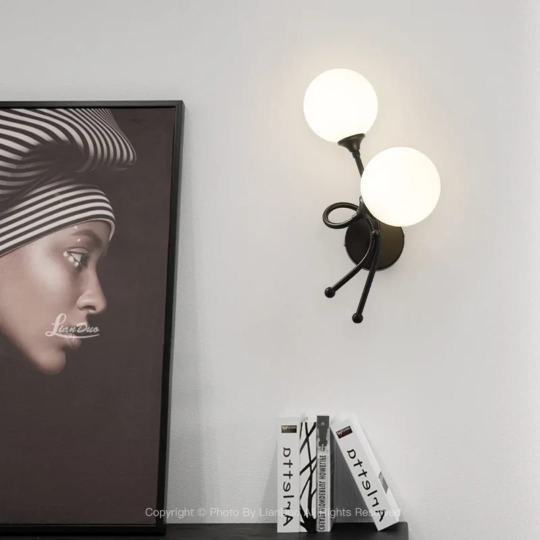 Luna Bloom Double Globe Wall Light