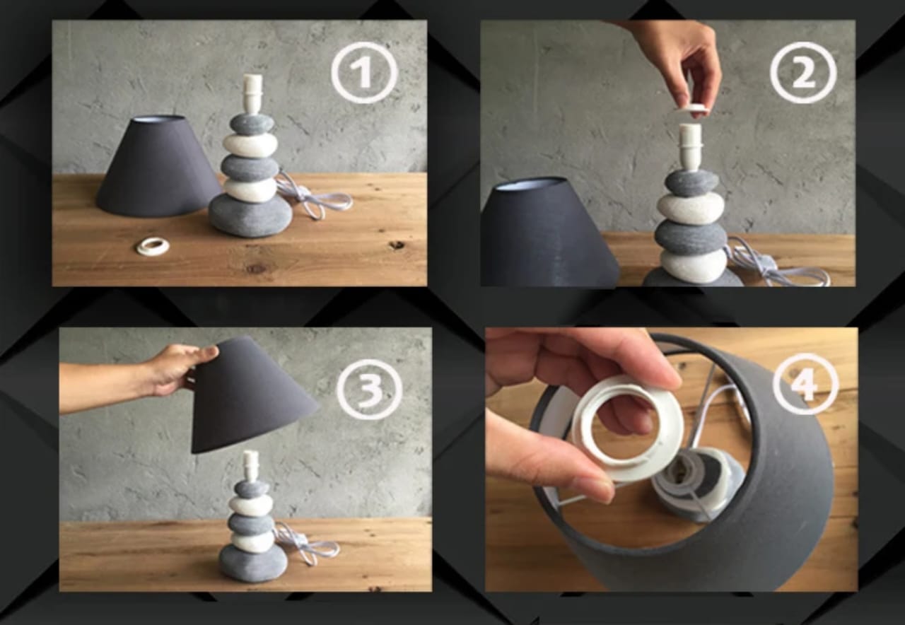 Stone Balance Table Lamp