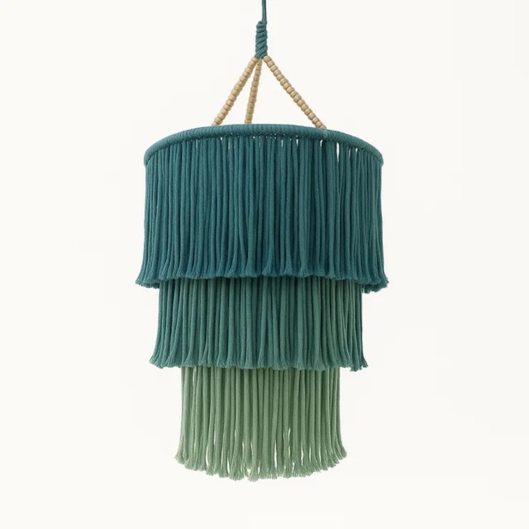 Verde Tassel Lampshade