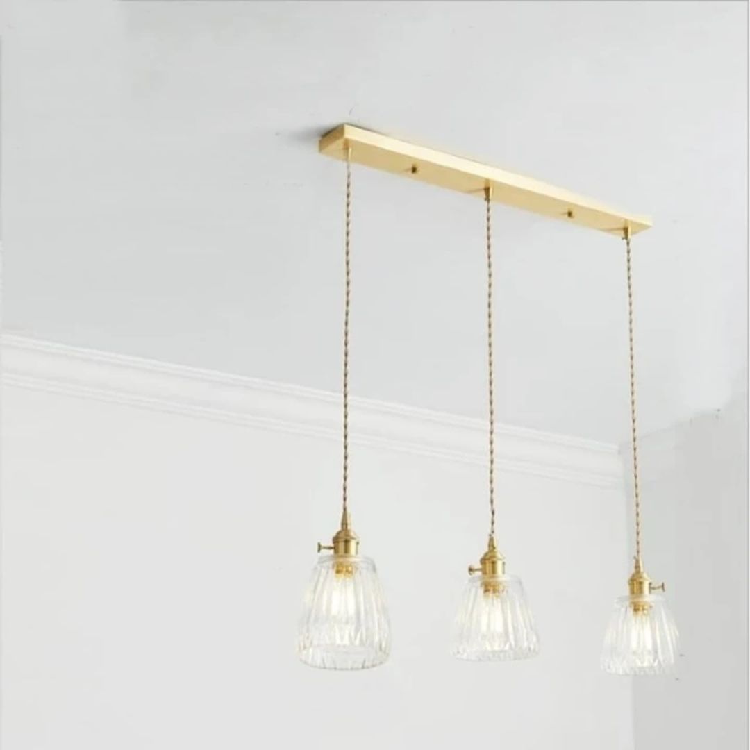 Nordic Crystall Glass Led 3 heads pendant light