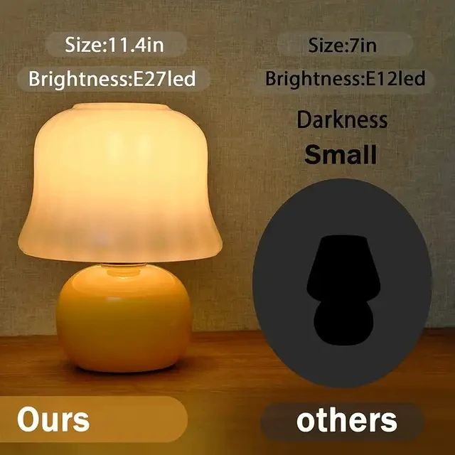 Cozy glow mushroom table lamp