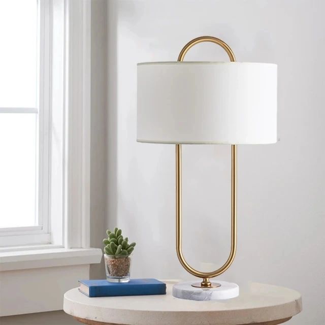 Elegant loop marble table lamp