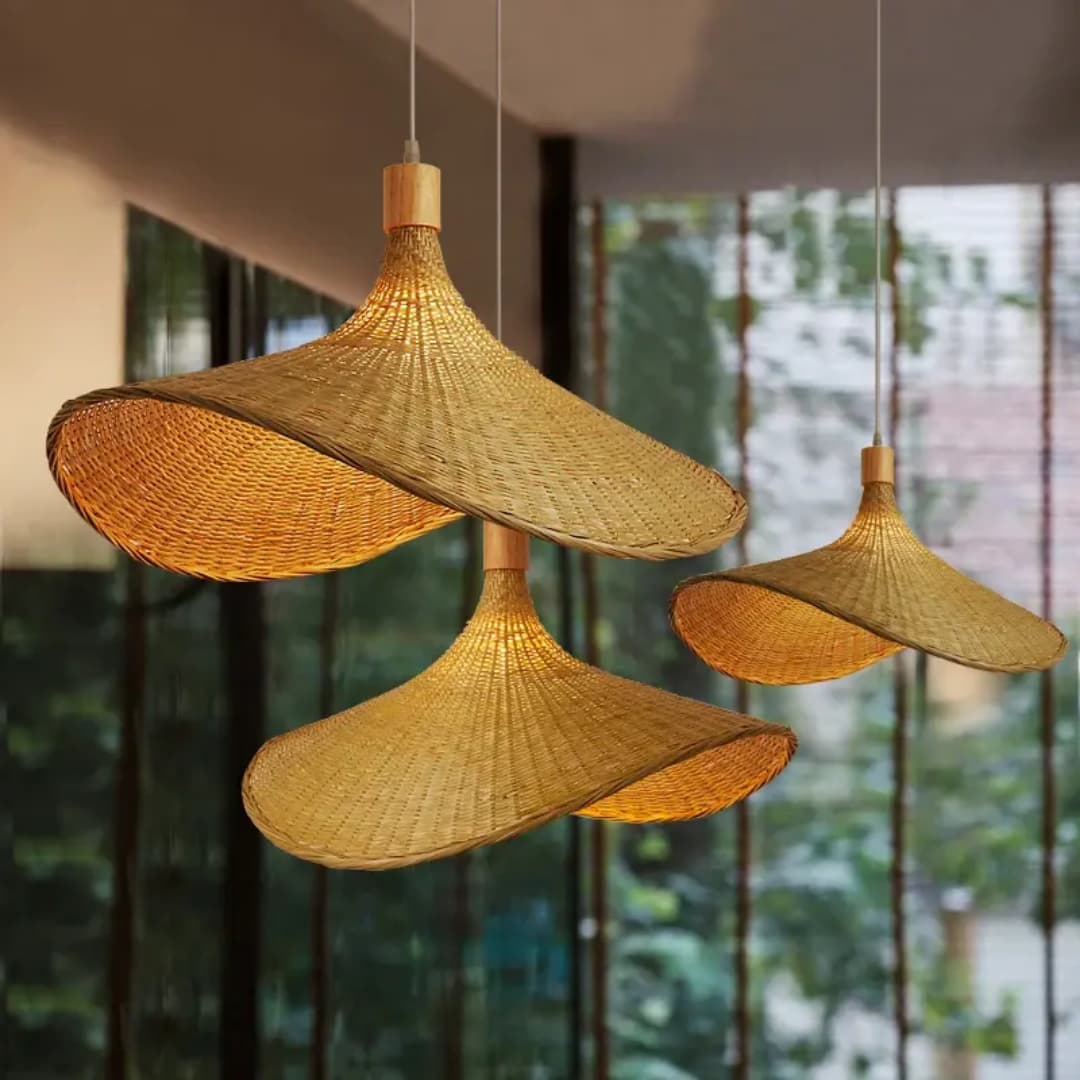 Lotus Rattan Pendant Light